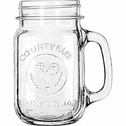 Best Sale 💯 Libbey Glass 97085 - Glass County Fair Drinking Jar 16.5 Oz., 12 Pack 🤩