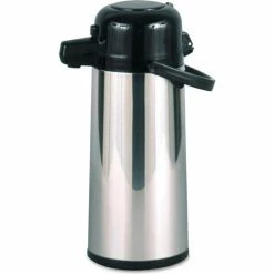 Outlet 🎁 Hormel Commercial Grade 2.2 Liter Airpot, w/Push-Button Pump, Stainless Steel 🤩 -Serveware & Tableware Sales Store UNT HORPAE22B
