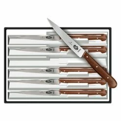 Best deal 🛒 Victorinox Steak Knife Set, Spear Tip, Wavy Edge, Rosewood Handles, 6PK 46003 🛒